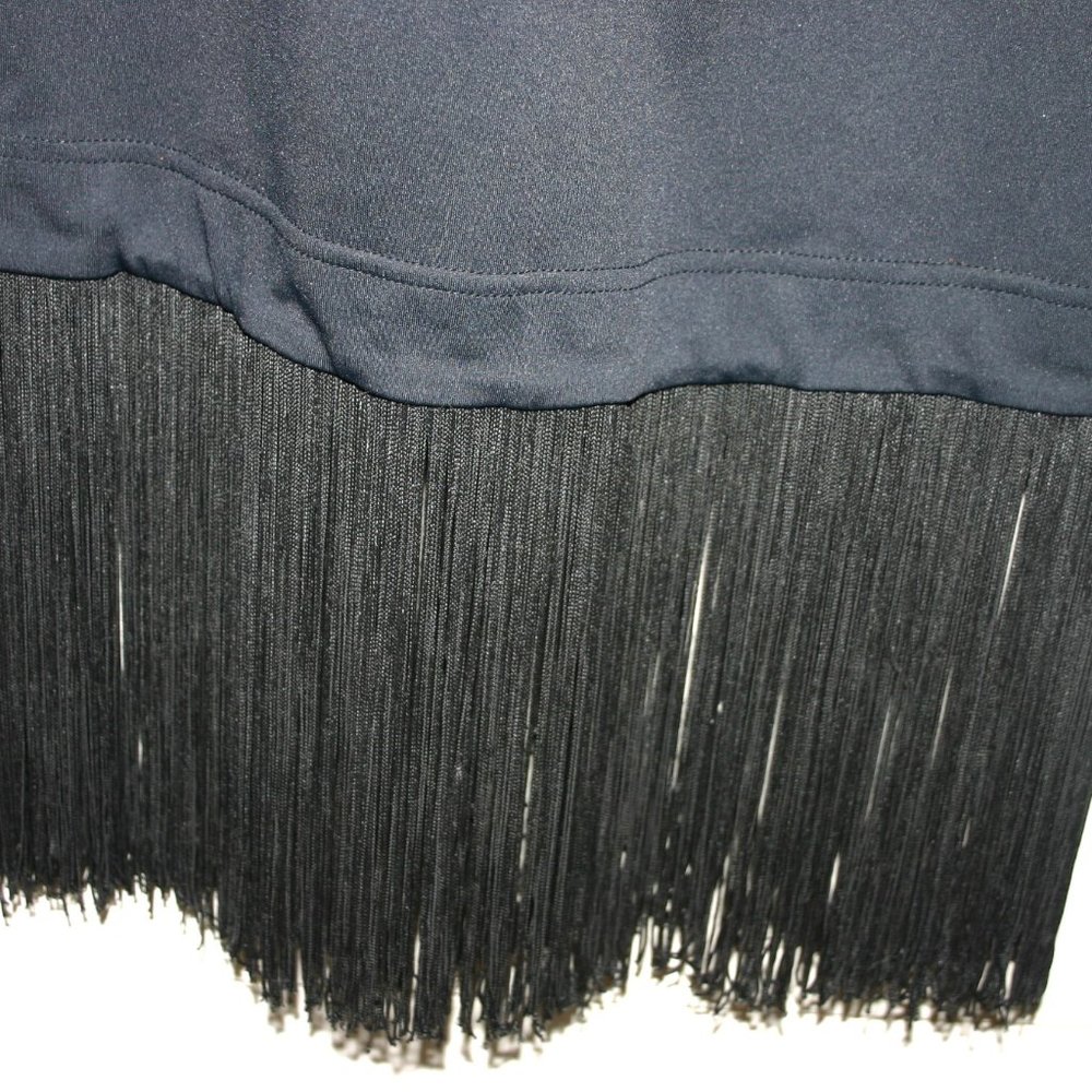 OZBEK Black Fringe Cocktail/Party Dress Made in Italy Size 6 Vintage Worn Once - Picture 4 of 12